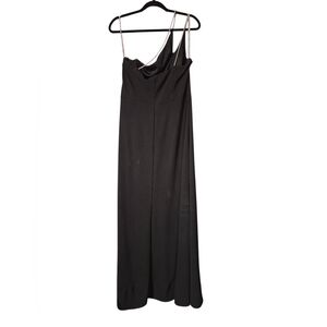 David’s Bridal DB Studio Black Rhinestone Strap One Shoulder Formal Gown 14